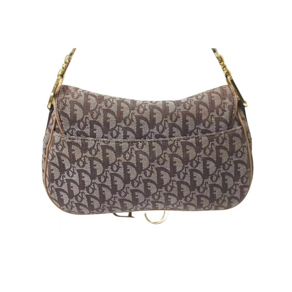 Christian Dior Trotter Double Saddle Brown One Shoulder Hobo Bag Galliano - Picture 4 of 10